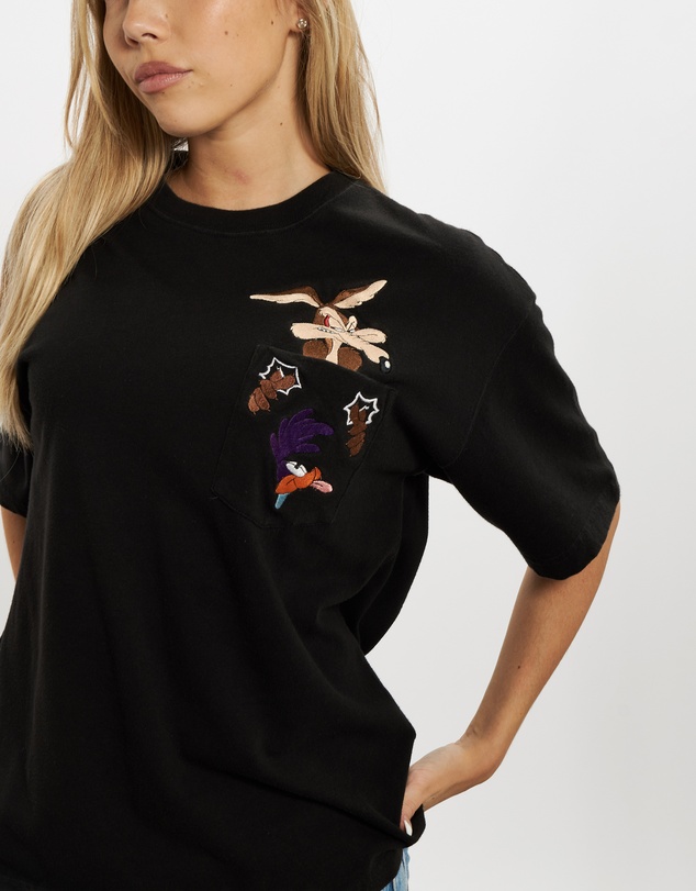 Vintage by The Real Deal - Pre Loved - 1996 Looney Tunes Embroidered Pocket Tee