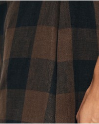 AERE - Inka Linen Gingham Mini Dress