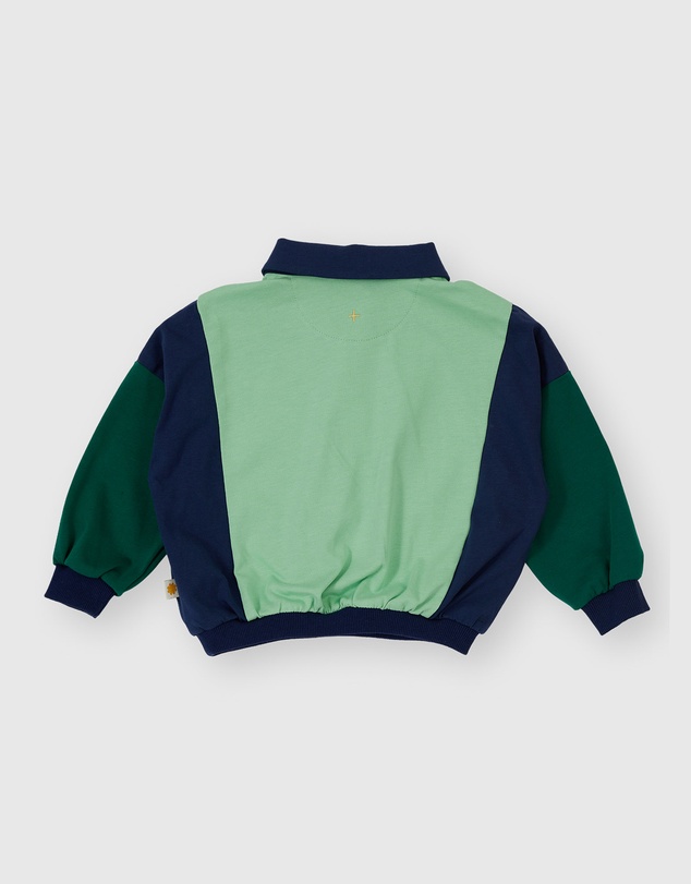 Goldie + Ace - Panelled Relaxed Rugby Sweat Top - Babies-Kids