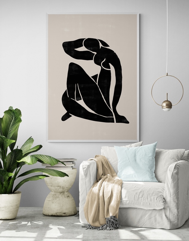 Inka Arthouse - Black Nude by Henri Matisse Art Print