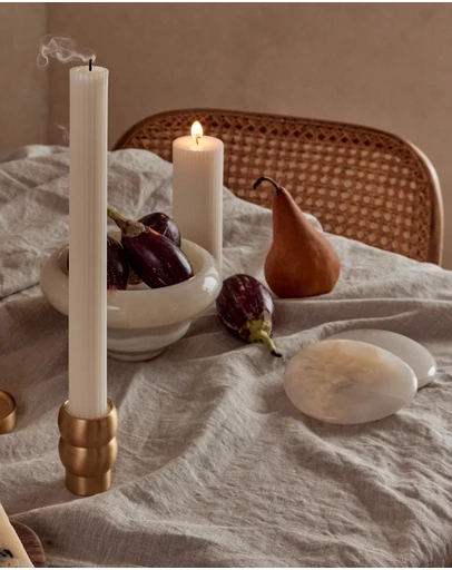 Black Blaze - Figure II Brass Candle Holder
