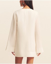 Shona Joy - Paloma Plunged Long Sleeve Mini Dress