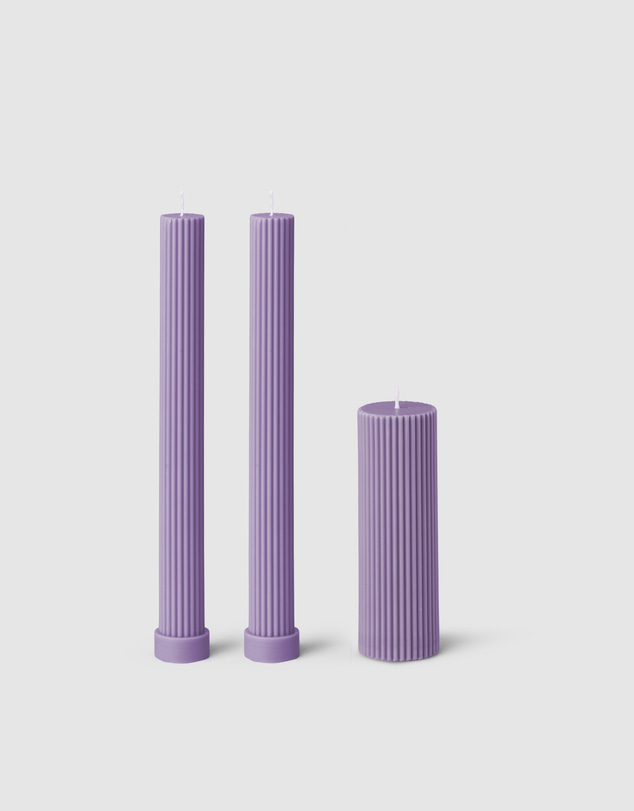 Black Blaze - Column Pillar Candle Combo