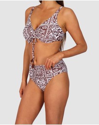Baku Swimwear - Havana Ruched Side Mid Bikini Bottom