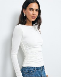 AERE - Emma Draped Cupro Top