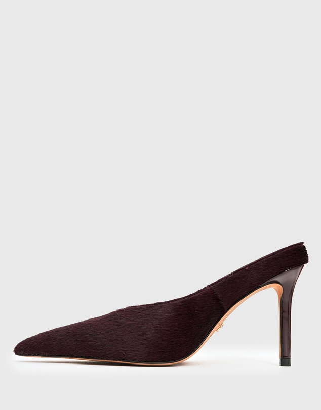 Betts - Matcha Leather High Stiletto Mules
