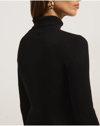 Atmos&Here - Annie Wool Blend Turtleneck Knit Top
