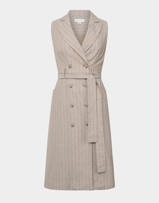 Forcast - Ria Stripe Cotton Blend Dress