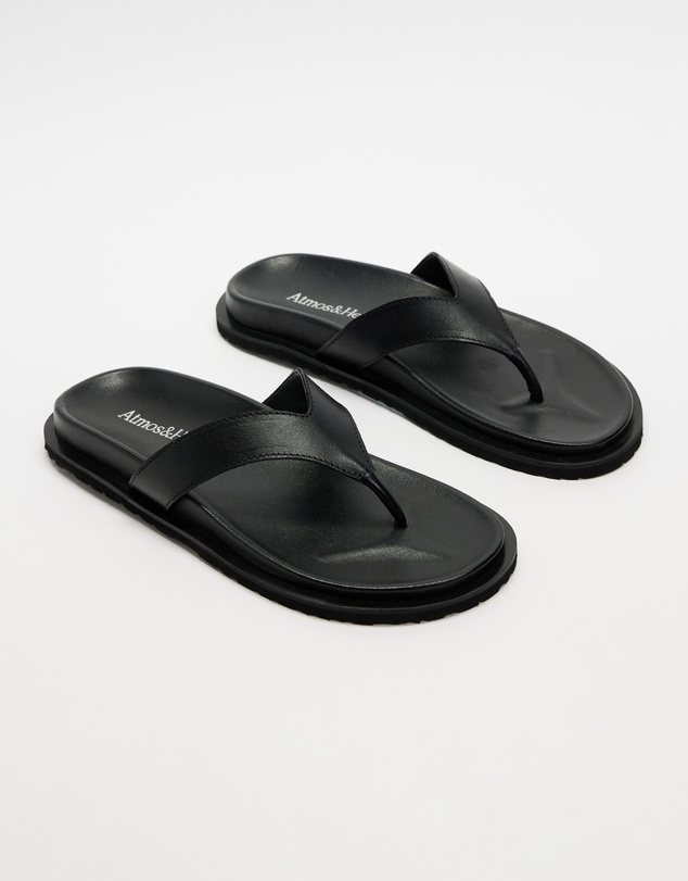 Atmos&Here - Azure Leather Thong Sandals