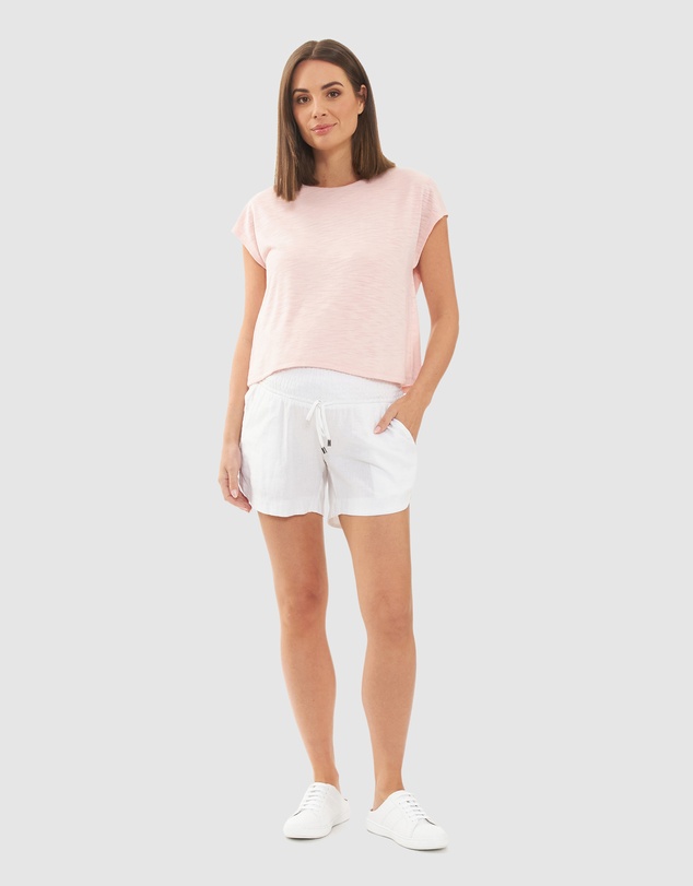 Ripe Maternity - Indi Shirred Linen Short