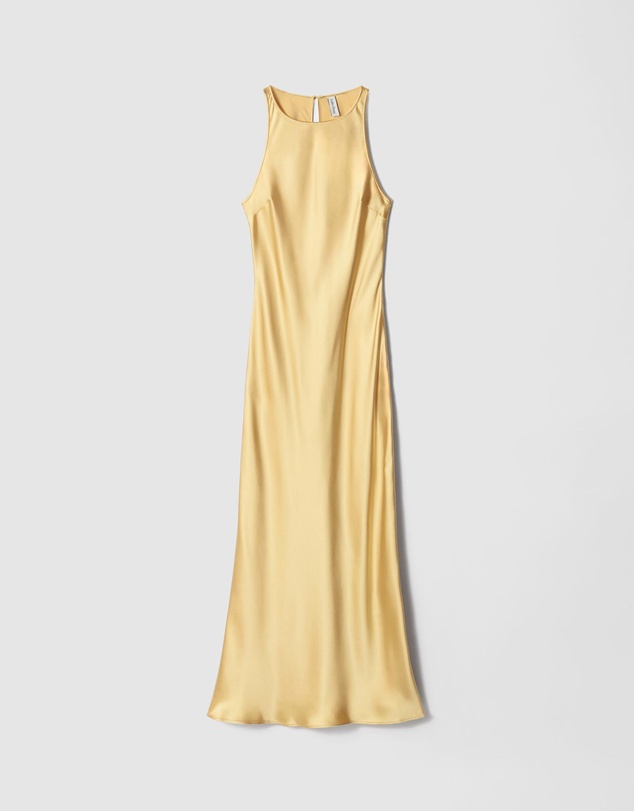 & Other Stories - Sleeveless Satin Midi Dress