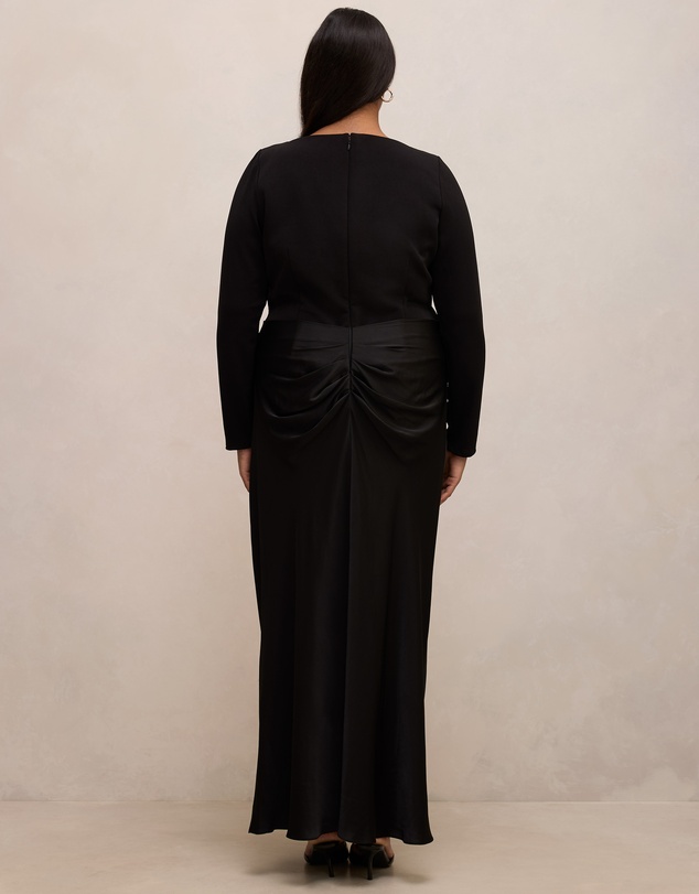 Forever New Curve - Briella Curve Boat Neck Draped Maxi Dress