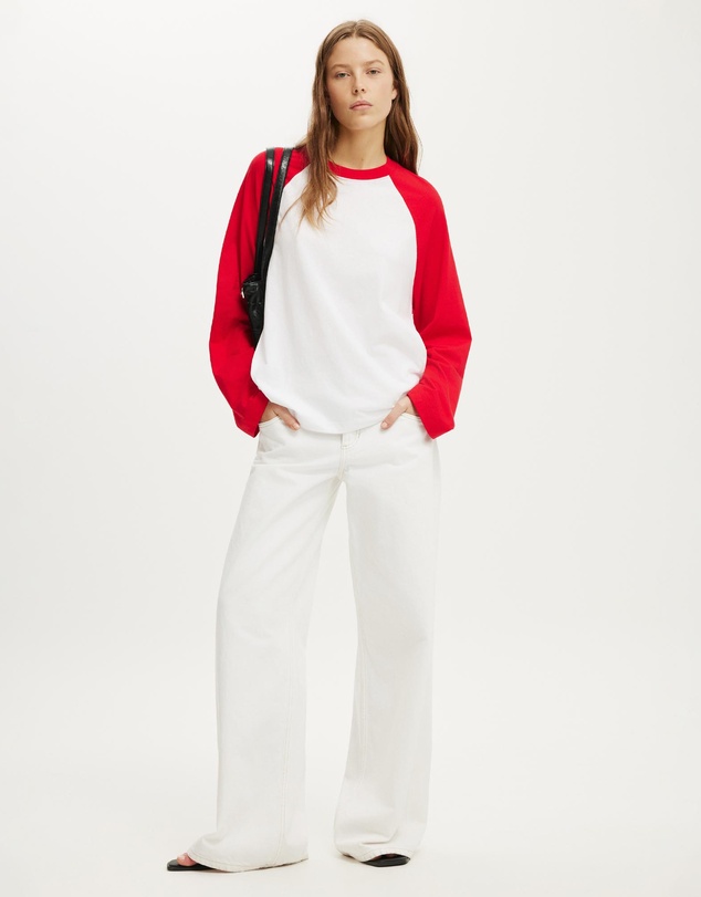 Cotton On - Boxy Raglan LS Tee