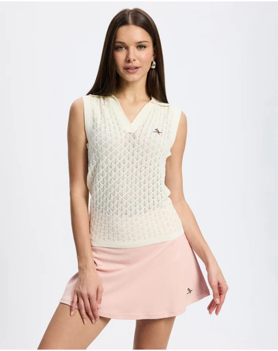 Walker Golf Things - Crochet Knit Polo - ICONIC Exclusive