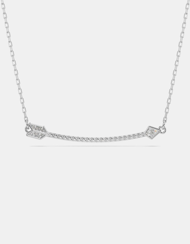 Swarovski - Idyllia Pendant, Mixed Cuts, Arrow, White, Rhodium Plated
