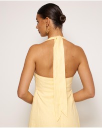 AERE - Lylah Linen Midi Dress