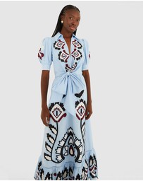 Farm Rio - Artisanal Short Sleeve Maxi Dress