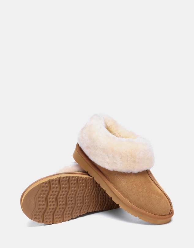 EVERAU - EverAU Ugg Homey Slipper Suede Cow Suede Upper House Shoes