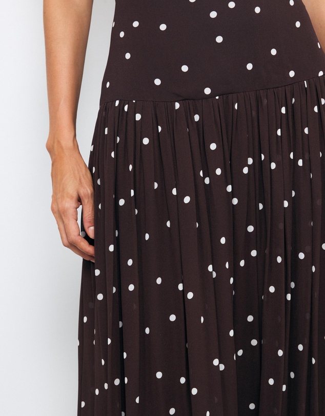 AERE - Eris Polka Dot Cross Back Maxi Dress