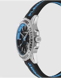 Plein Sport - PLEIN RAMPAGE 44mm Black dial and Black Blue Silicone strap