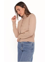 Petal & Pup - Gunhild Asymmetrical Scarf Cardigan - Beige
