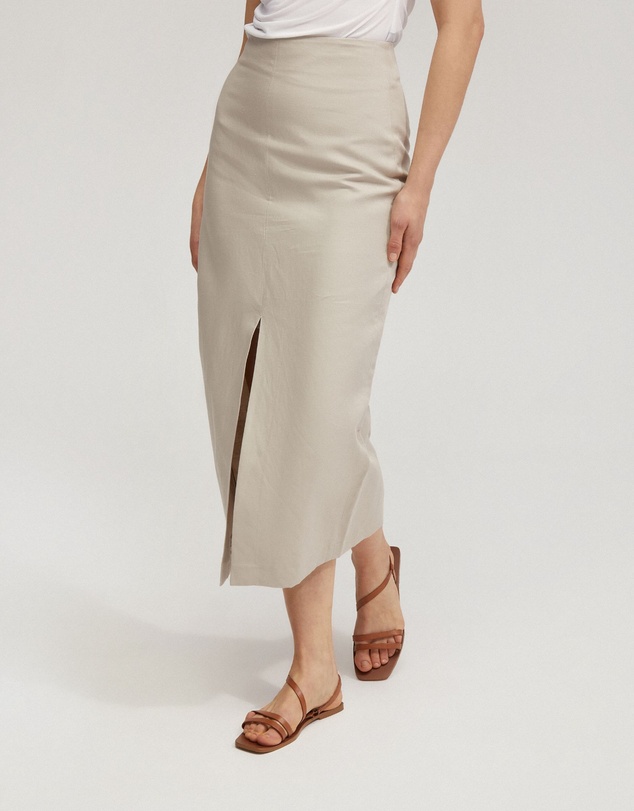 Oxford - Mia Linen Blend Pencil Skirt