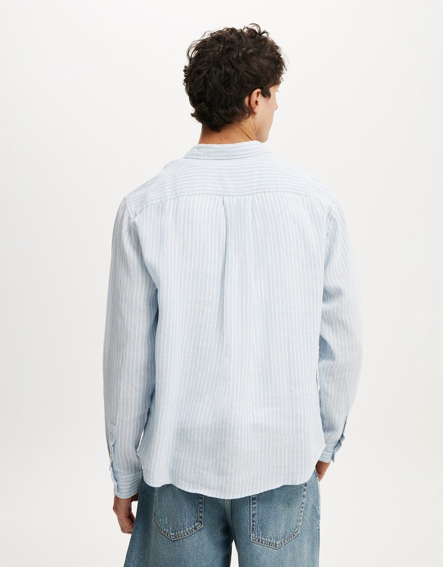 Cotton On - Relaxed Linen Long Sleeve Shirt