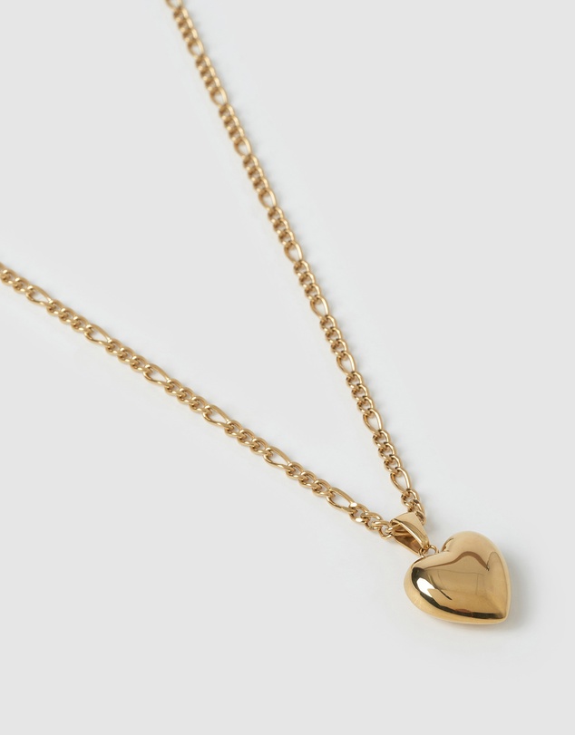 Arms Of Eve - Rose Heart Necklace - Gold