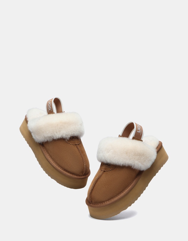 EVERAU - Australian Shepherd Ugg Waffle Platform Cow Suede Upper House Shoes