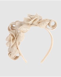 Max Alexander - Sinamay Curls Champagne Fascinator