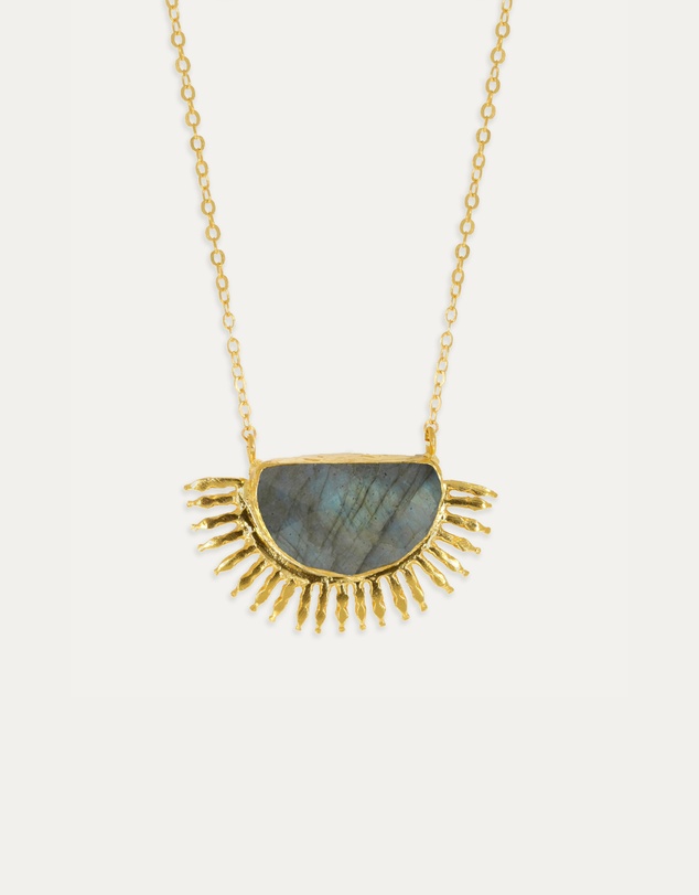 Ottoman Hands - Sunrise Labradorite Pendant Necklace