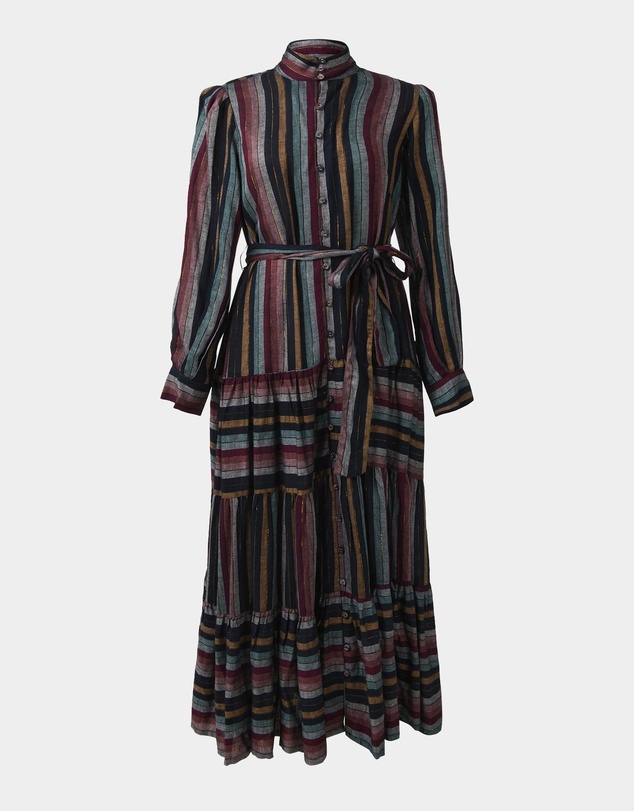 Forcast - Roxana Linen Tiered Maxi Dress