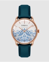 August Berg - Morris & Co 30mm Blue Strawberry Thief Watch