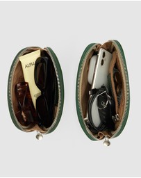 Republic of Florence - Duo Green Leather Pouch Set