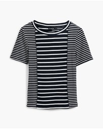 Desigual - Uneven striped T-shirt