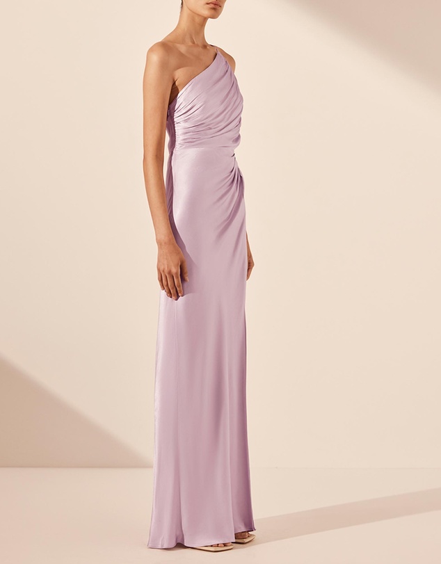 Shona Joy - La Lune Asymmetrical Gathered Maxi Dress