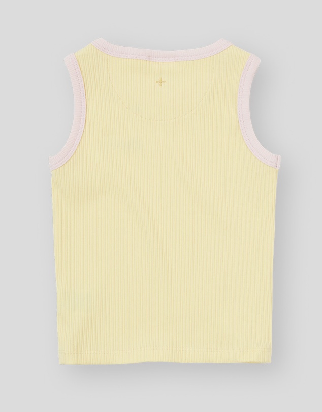 Goldie + Ace - Embroidered Colour Pop Rib Singlet - Babies-Kids