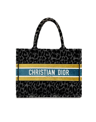 Pre-Loved by Azura Reborn - Pre-Loved Dior Book Tote LeopardPrint Velvet
