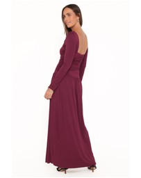 Petal & Pup - Shirley Long Sleeve Maxi Dress - Burgundy