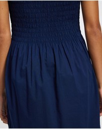 & Other Stories - Smocked Boatneck Midi Dress