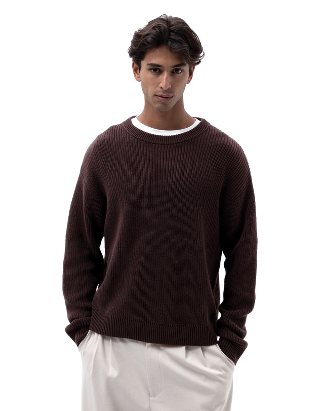 AERE - Organic Cotton Fisherman Rib Jumper