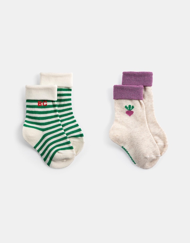 Bobo Choses - 2-Pack Pixel Sugar Beet Short Socks - Babies