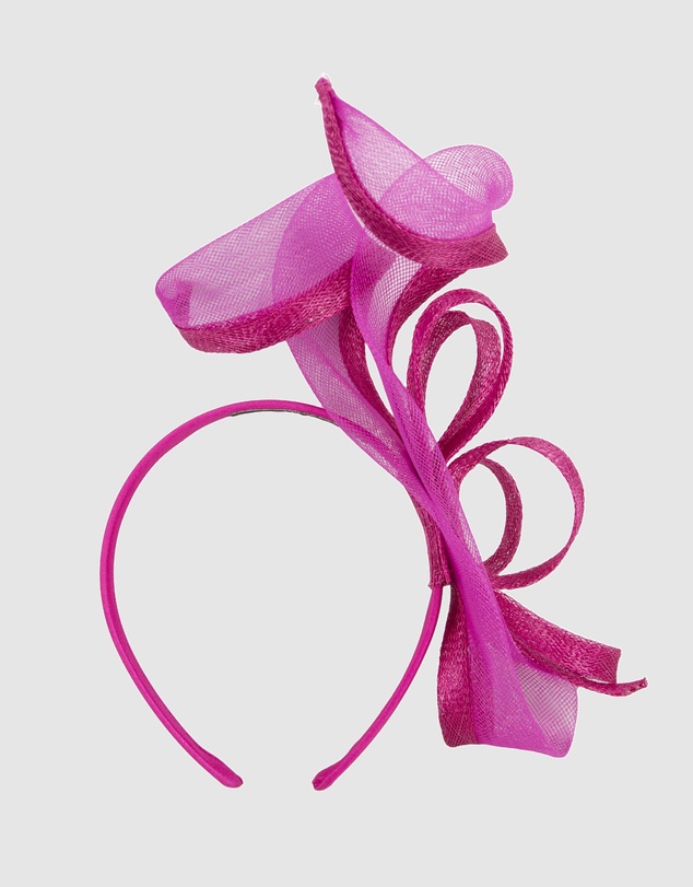 Max Alexander - Small Fuchsia Sinamay Loops Fascinator