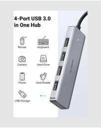 Ugreen - UGREEN 4 Ports USB C Hub Silver