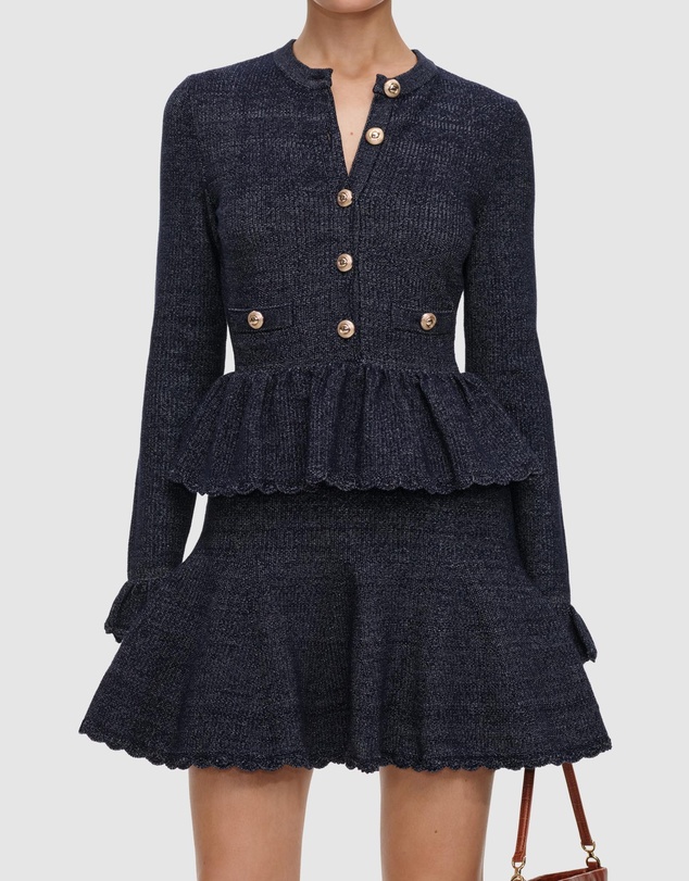 Self Portrait - Textured Knit Mini Dress