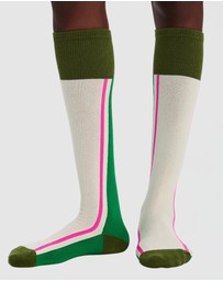 High Heel Jungle - Minty Tall Sock OS Green Combo