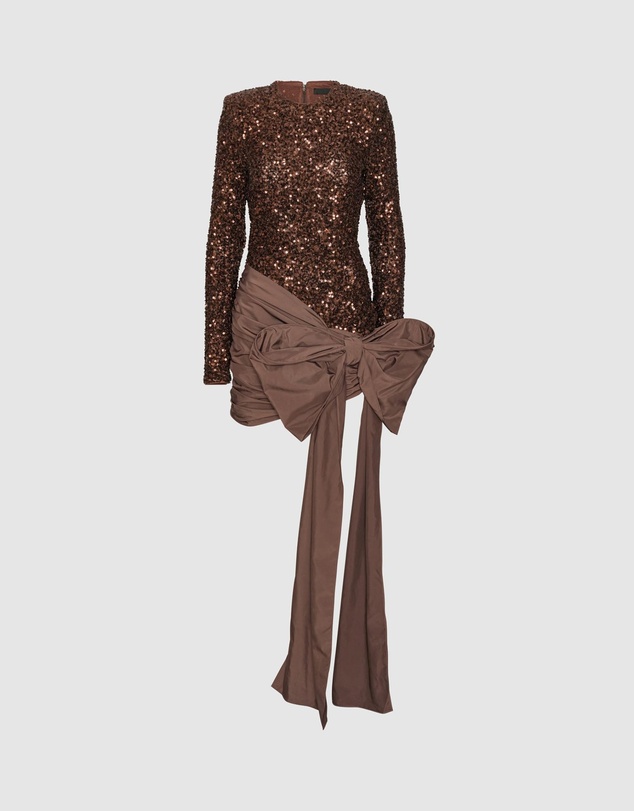 ROTATE - Sequins Bow Mini Dress