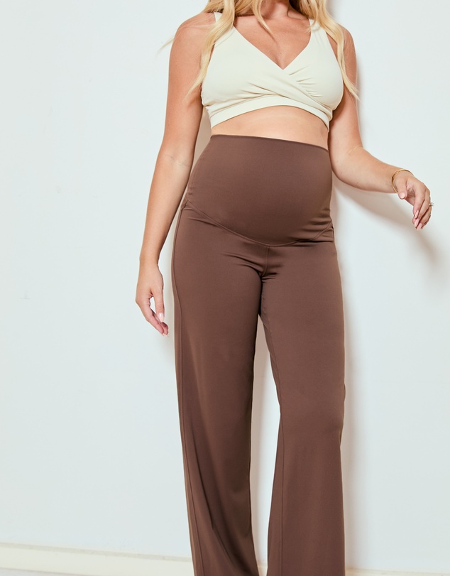 Soon Maternity - Wide Leg Overbelly Leggings