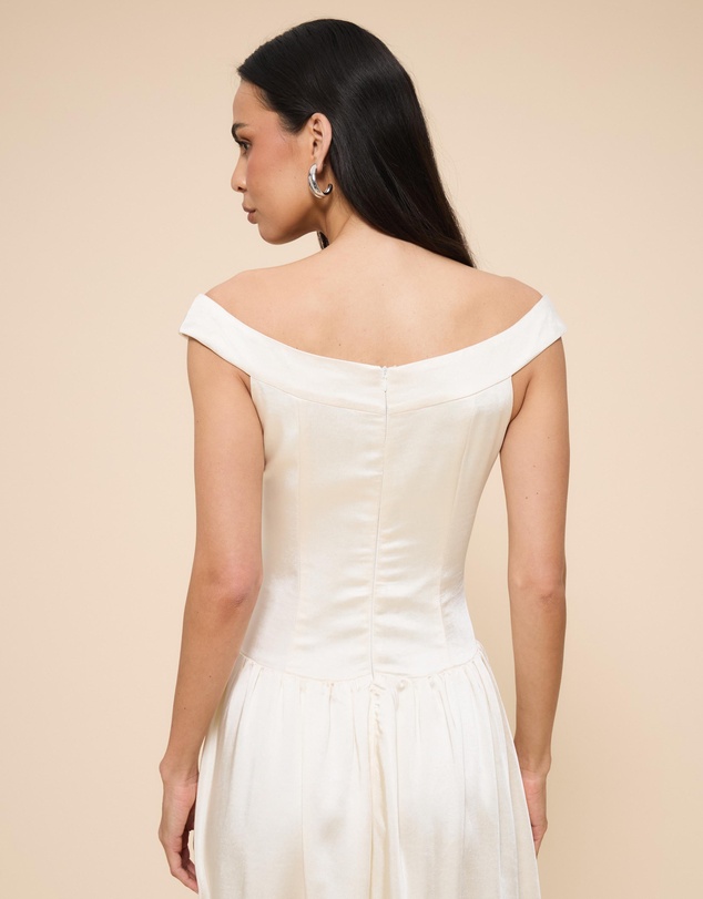 CHANCERY - Dion Drop Waist Off Shoulder Maxi Dress