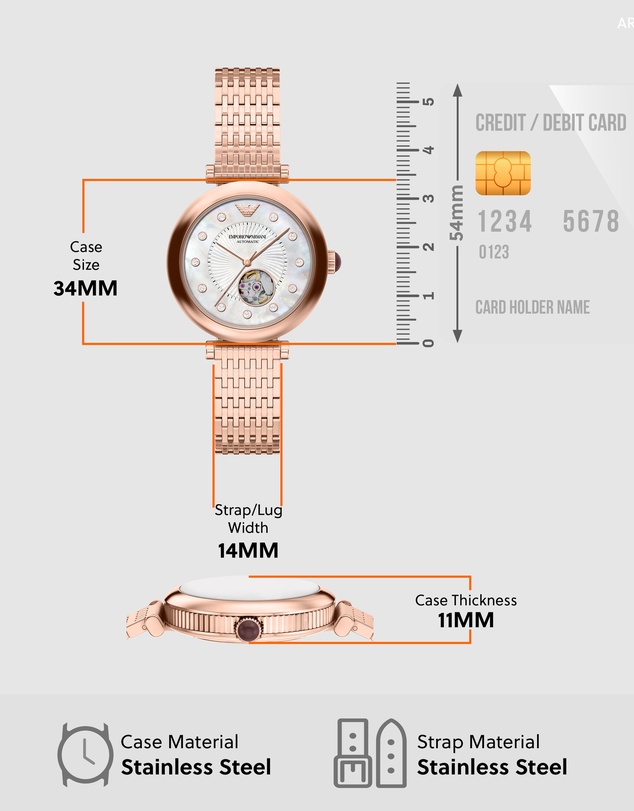 Emporio Armani - Rose Gold Analogue Watch